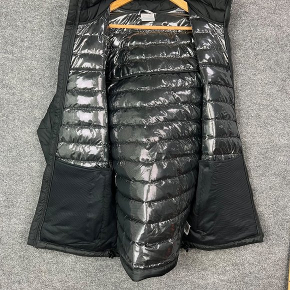 Columbia EXCELLENT Condition Men's Omni-Heat Powder Lite puffer Jacket Black S - Picture 4 of 10